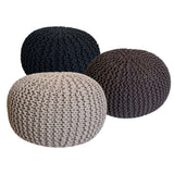 Pouf Set 3 pièces Ø 55 cm Coussin de sol taboure tabouret tabouret de siège de siège de siège tabouret