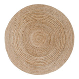 Tapis Bombay en jute naturel de 180 cm de diamètre, style rustique