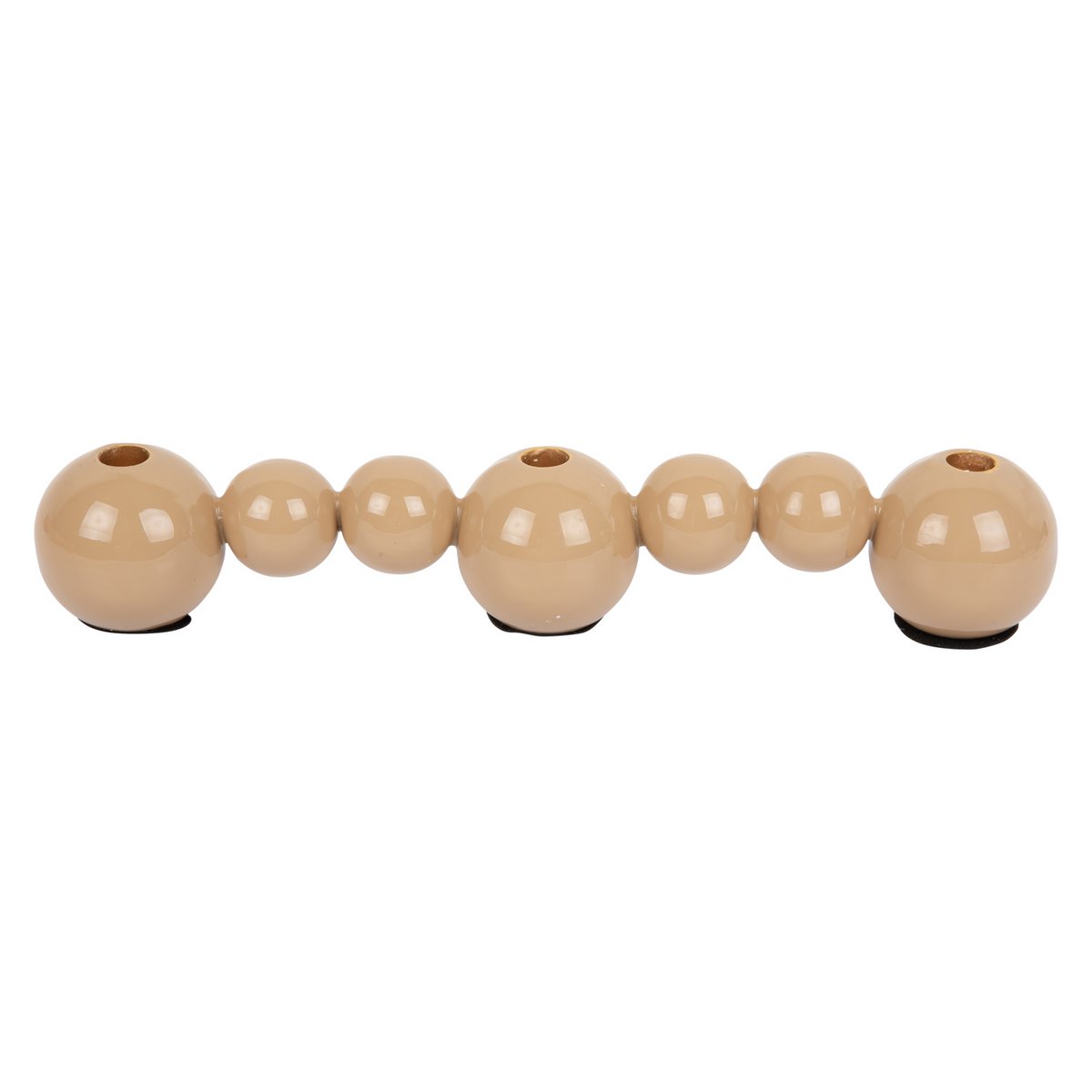 Bougeoir Bulles Droites en verre et fer avec design de bulles
