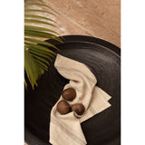 Serviette en Biscuit The Lint - Noir Naturel - 45x45