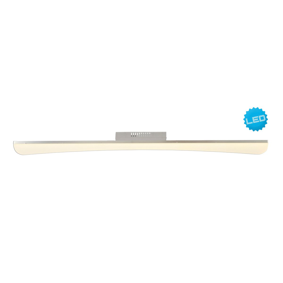 Plafond LED Bones 2 - détail du support chromé et du verre acrylique