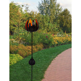 Brochette solaire LED "Fleur", pour la brochette à l'extérieur, en métal et en plastique en cuivre, avec LED intégrée