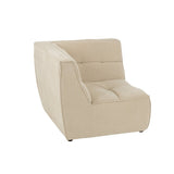 Chaise d'angle Grid J-Line avec accoudoirs en bois, vue latérale