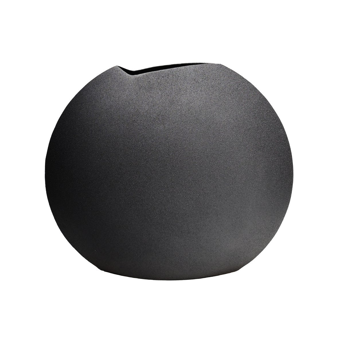 Vase Machala incliné en métal noir