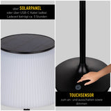 LED "Emmi" pour l'extérieur et à l'intérieur, lampe de table en métal et en plastique, avec des LED fermement construites, lampe à table à LED pour le balcon, la terrasse, le jardin, le salon, le jardin d'hiver, environ.