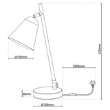 La lampe de table "Triton" en métal noir et en laiton mesure 42,5 cm de haut, a une version E14 et est idéale pour le salon, le couloir, le bureau ou le dessert