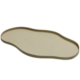 Plateau en métal beige Bauru