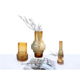 STOIRE RETRO Large vase de design élégant moderne, couleur ambre, copie Tyler14am