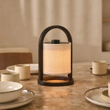 Lampe rechargeable en bois marron foncé River