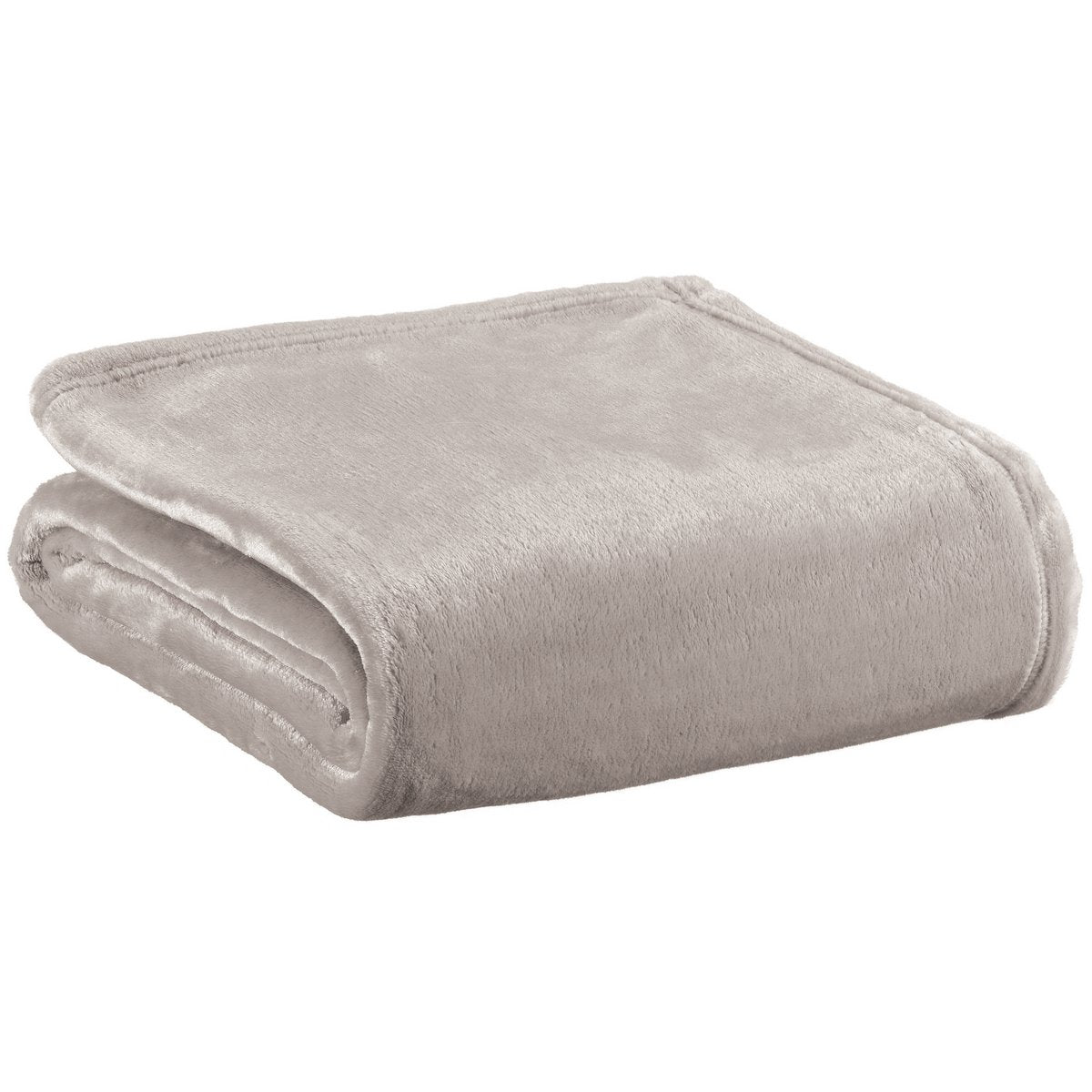 Plaid recyclé Théo Perle beige 130 x 160 cm, doux et élégant