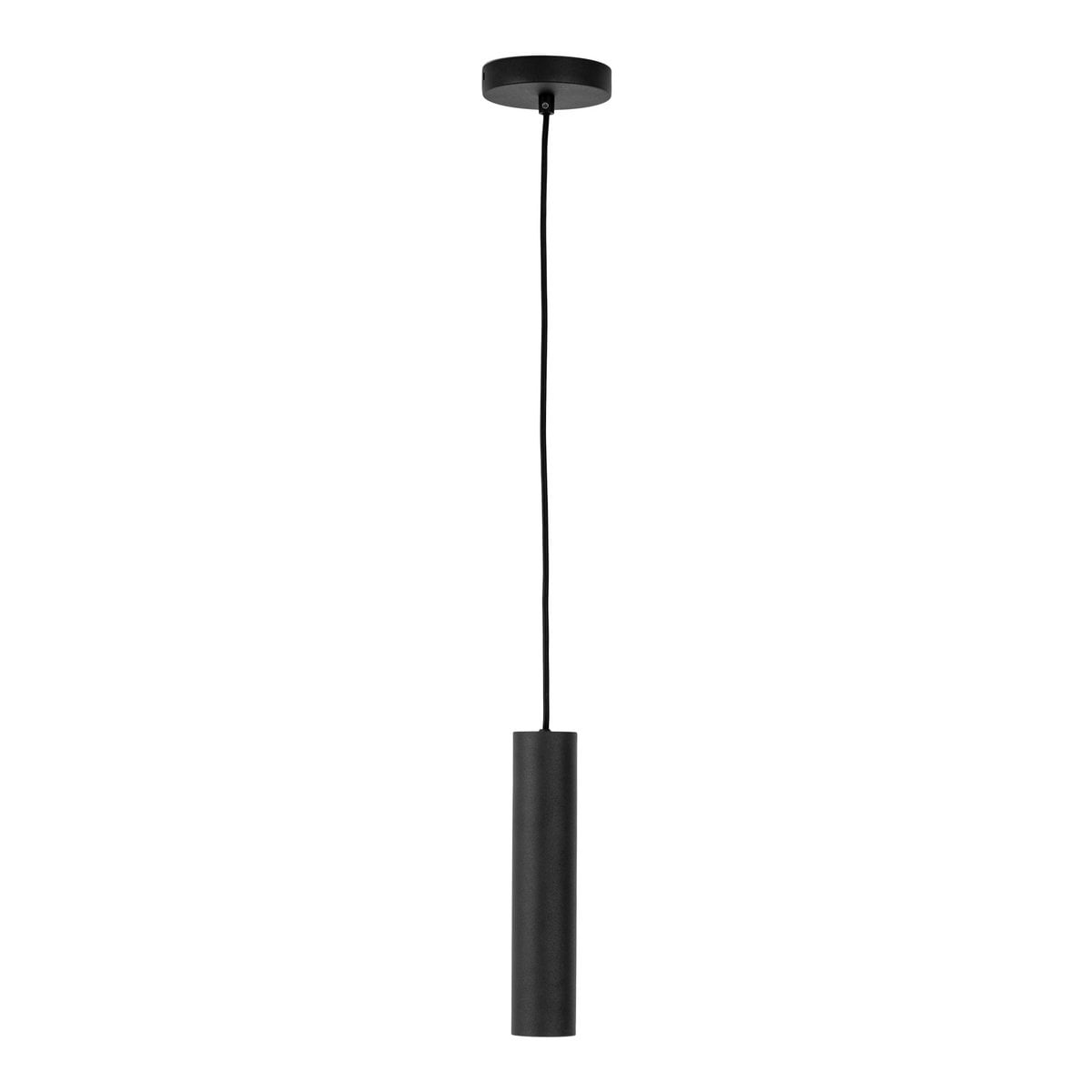 Suspension Paris en acier noir avec design cylindrique élégant