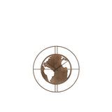 Détail de l'horloge Map World J-Clow, métal marron et style unique
