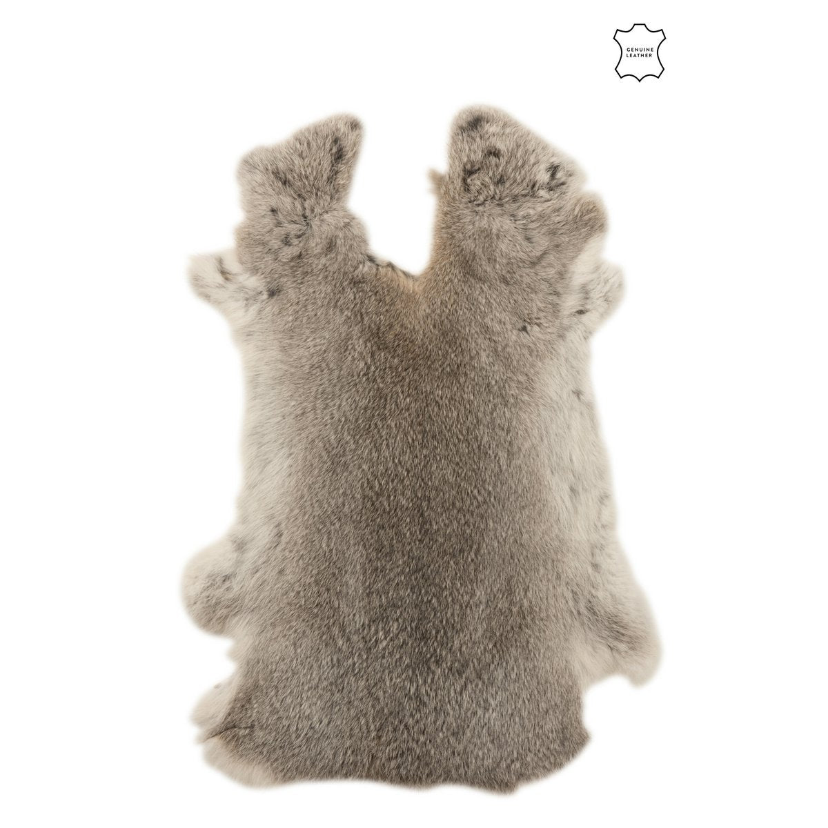 Tapis Peau de Lapin J-Line gris sur un sol en bois
