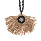 Le Pompon Raphia Mahkota - Noir Naturel