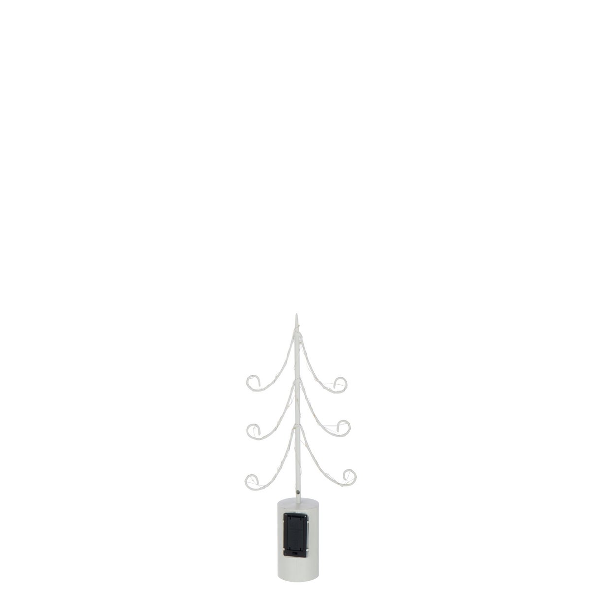 Vue latérale de la lampe J-Line Boom LED en métal blanc