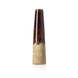 Vase Cône Ambré en béton avec finition brute, vue de face