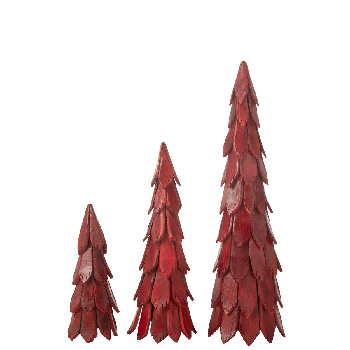 Sapin de Noël J-Line en bois rouge dans un salon décoré