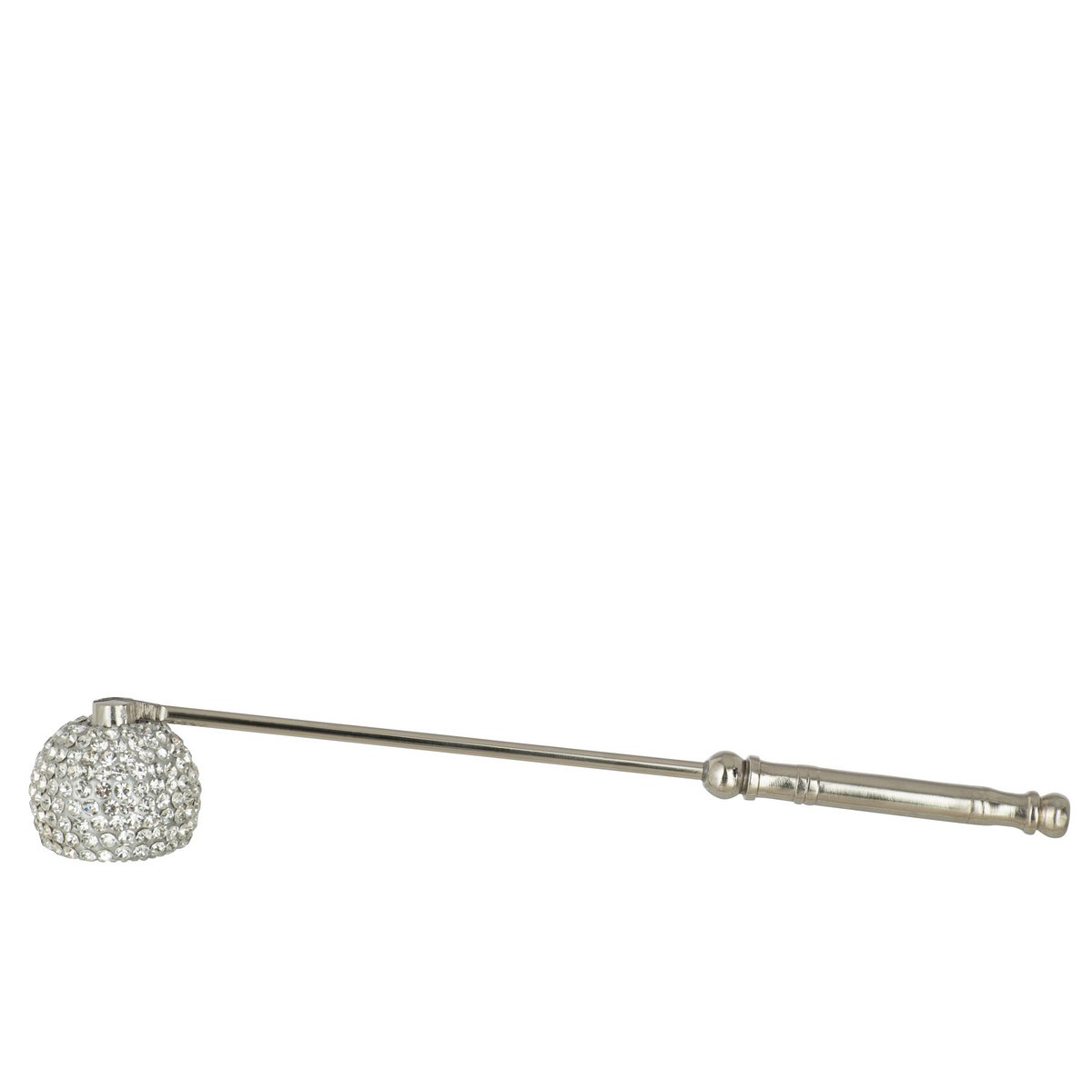 Extincteur de Bougie Diamant en Aluminium Argenté, design élégant et finition brillante.