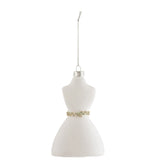 Suspension Buste J-Line en velours et verre blanc, vue de face