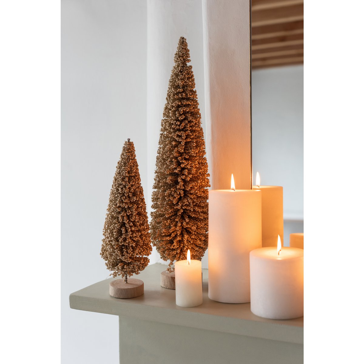 Sapin de Noël J-Line avec guirlandes scintillantes