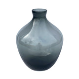 Vase bouteille en verre gris