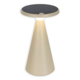 Lampe de table de batterie solaire "Palu" pour l'extérieur et à l'intérieur, en plastique en beige, 20 cm de haut