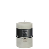Bougie cylindrique J-Line vert poudre, design moderne et épuré