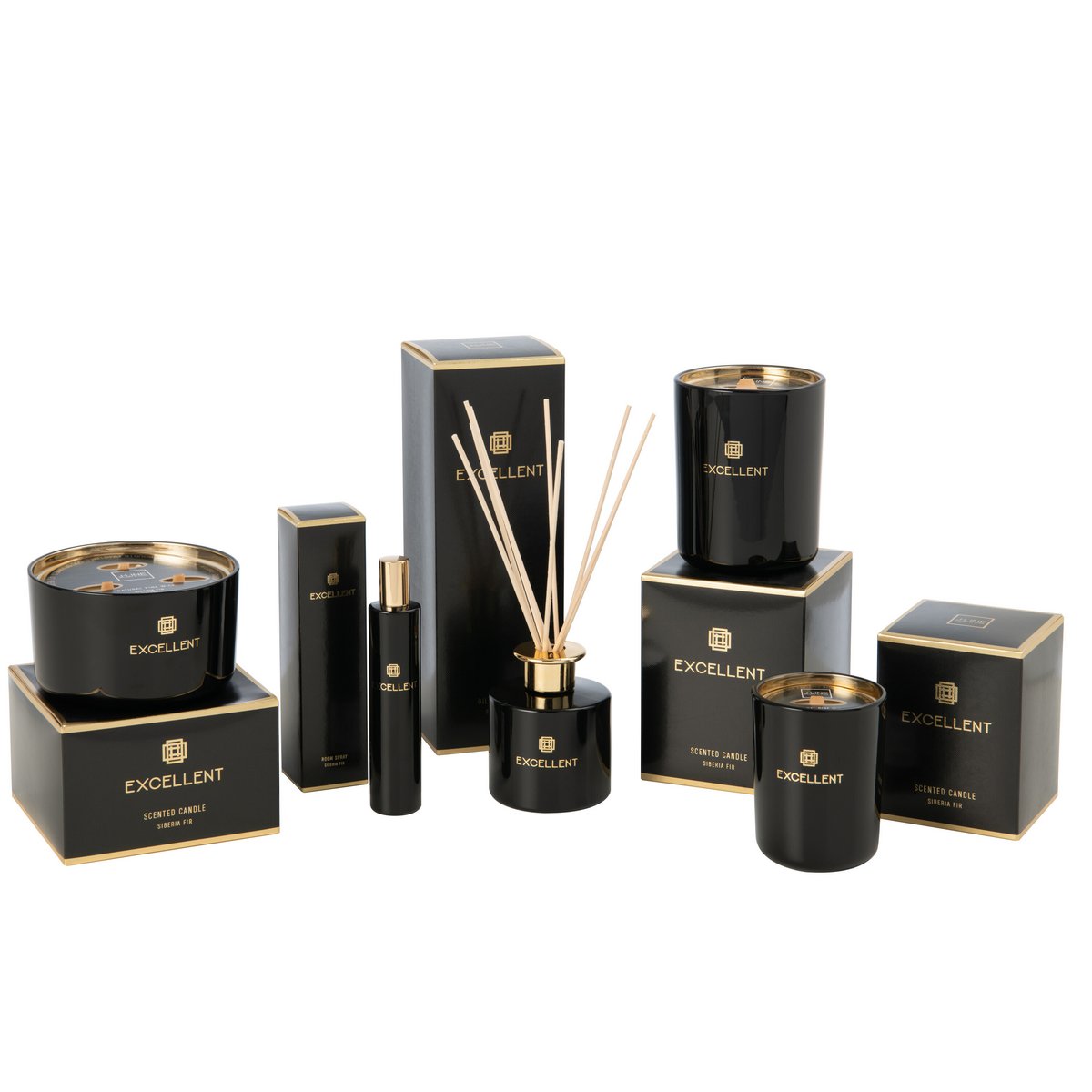 Parfum d'ambiance J-Line Excellent en flacon noir élégant