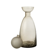 Vase Bottle Yara J-Line en verre greige, vue de face