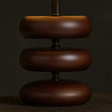 Lampe de table en bois marron foncé Lara