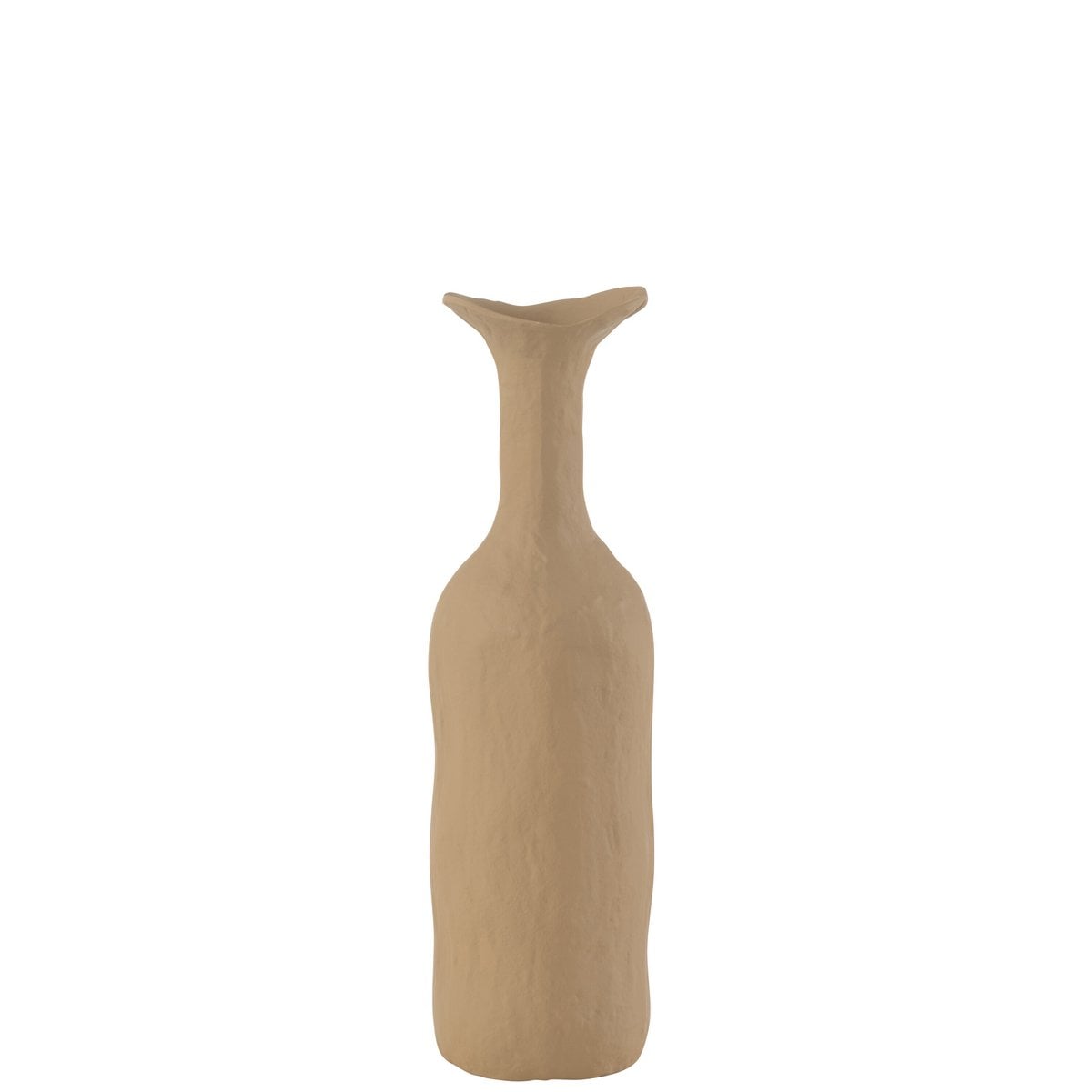 Vase Agra J-Line en aluminium beige, vue de face