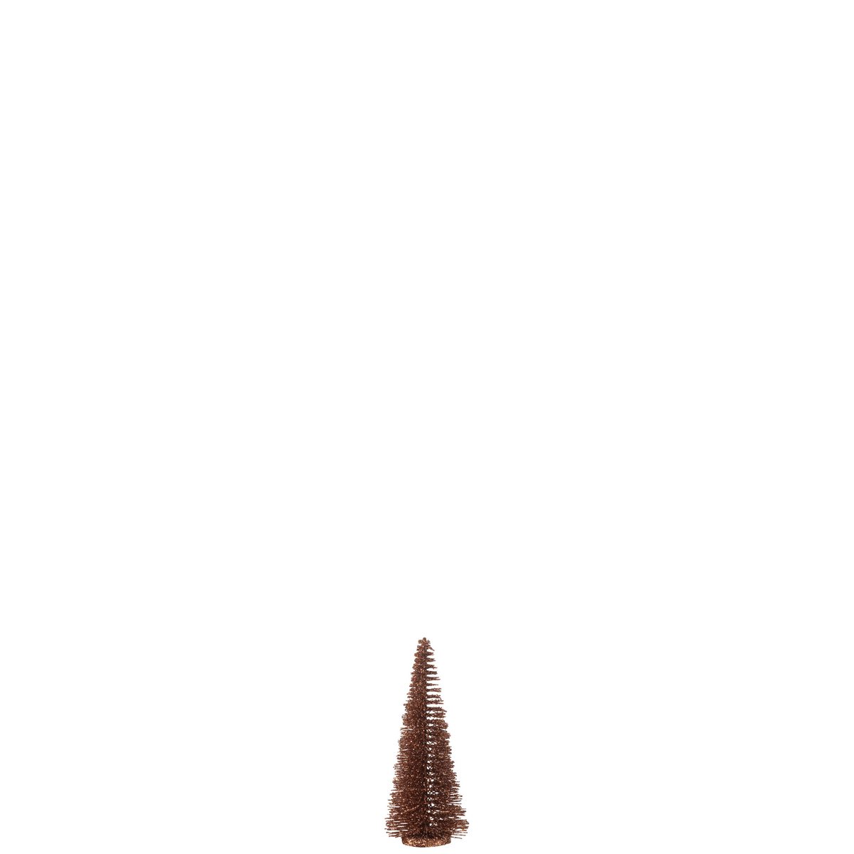 Arbre de Noël marron petit en plastique avec paillettes, décoration élégante