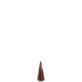 Arbre de Noël marron petit en plastique avec paillettes, décoration élégante