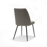 Chaise Paula tissu noir Galet Doux