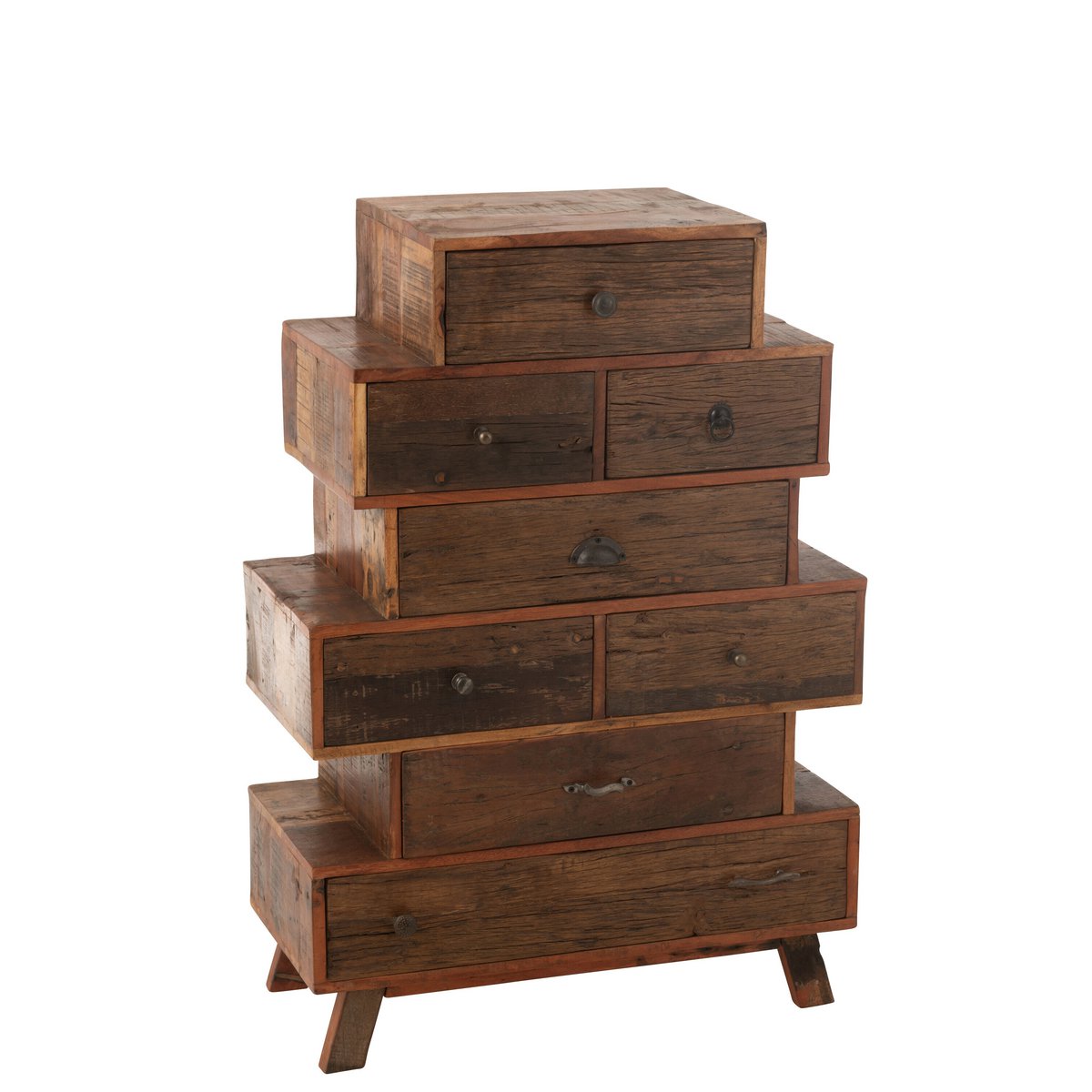 Buffet J-Line Vinto en bois recyclé naturel, vue de face