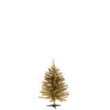 Détails du sapin de Noël J-Line, finition en plastique doré, parfait pour un intérieur chic.