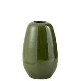 Vase Lola en porcelaine verte, grand format, élégant et moderne