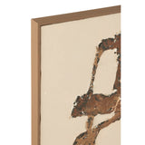 Tableau J-Line Vot - toile multicolore avec cadre en bois de pin