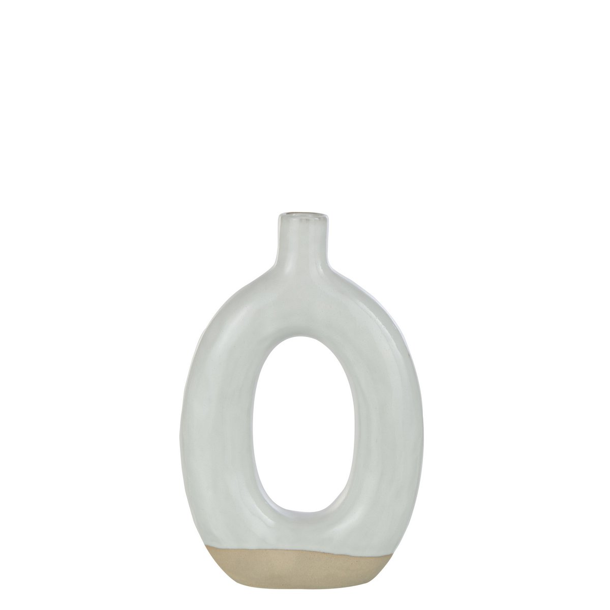 Détail du Vase Circle J-Line, finition brillante et design élégant