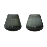 Photophore Tasman XS gris - vue de face avec bougie