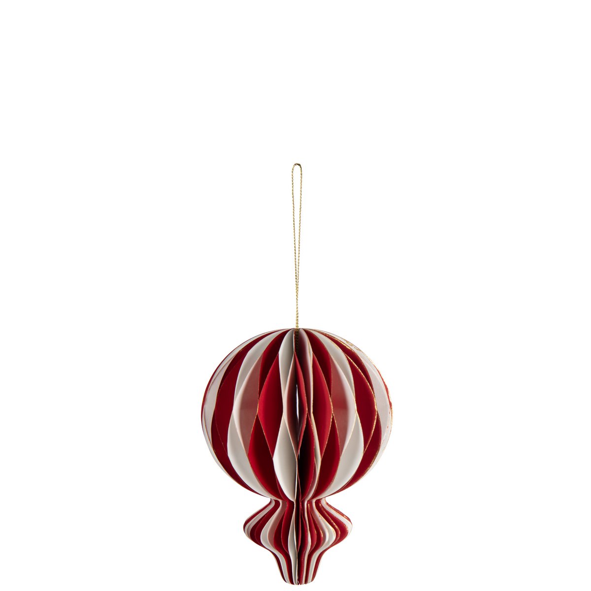 Suspension J-Line Air Balloon Pliable en papier blanc et rouge, vue avant