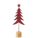 Sapin de Noël sur pied en métal et bois rouge - vue avant