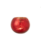 Détail de la texture en verre de la lanterne J-Line rouge