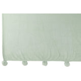 Vue aérienne du plaid Pompon J-Line sur un lit