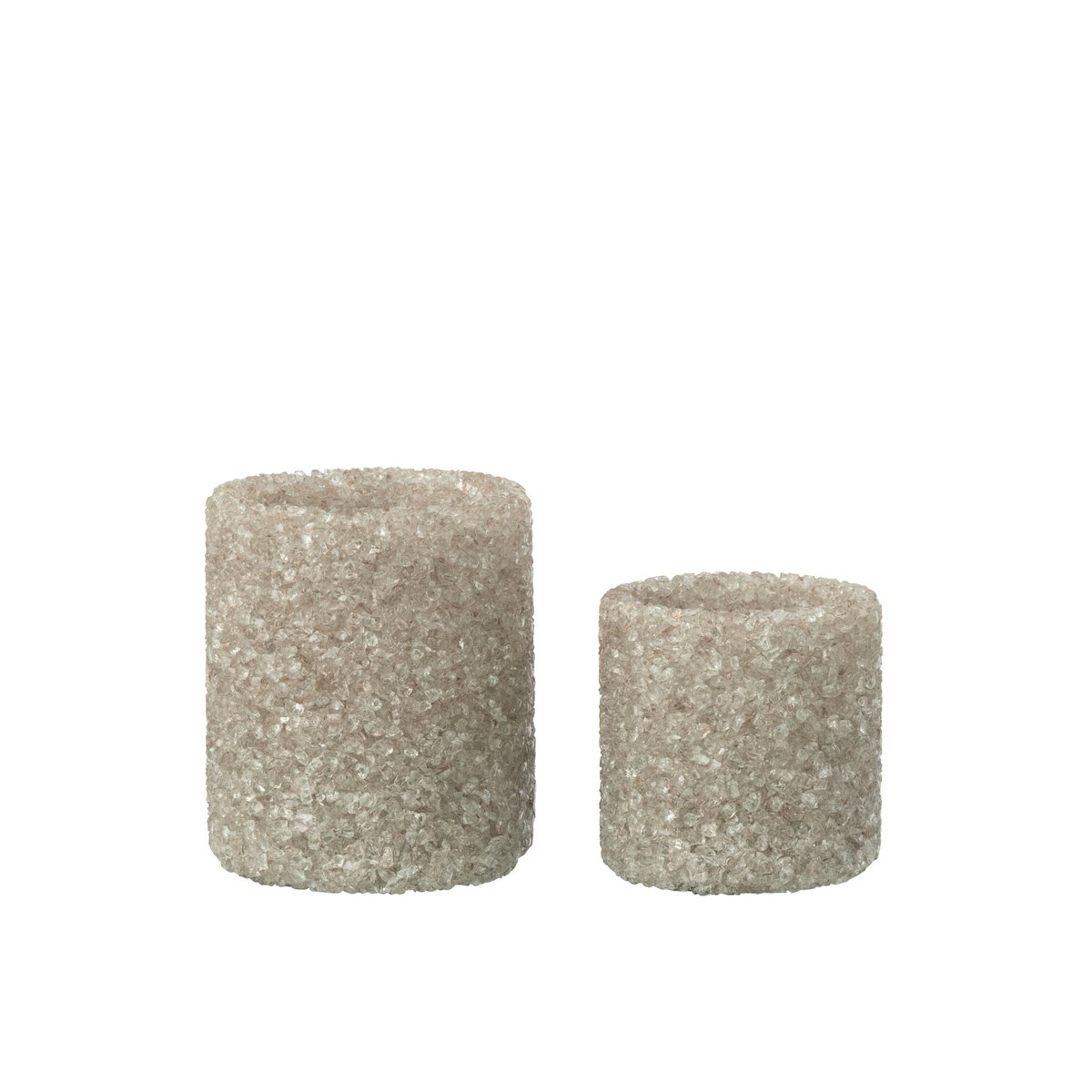 Photophore J-Line Stone sur une table, décor moderne