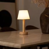 Lampe de table rechargeable en bois marron clair Zoë