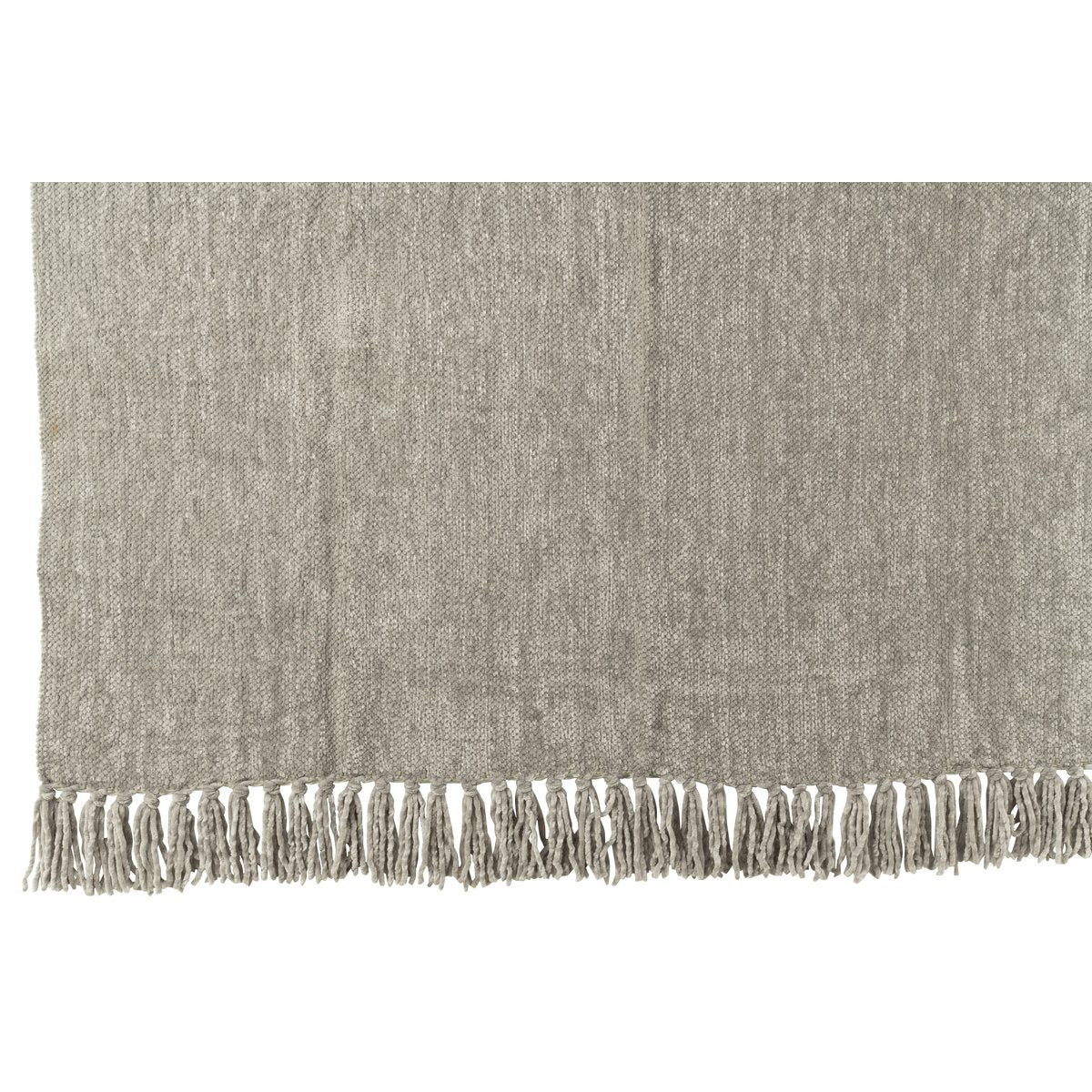 Couverture J-Line en chenille verte, vue d'ensemble élégante