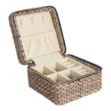 Boîte à Bijoux Marrakech - Mélange de Marrons, 100% Polyester, 11x11x6.5cm