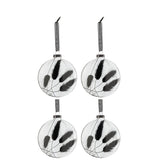 Boule de Noël J-Line Queue de Lièvre en verre noir, élégante et raffinée.