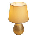 Lampe de table en céramique "simplement céramique", lampe de table en céramique, or, avec version E14, pour salle à manger, salon, couloir ou bureau, 31 cm de haut